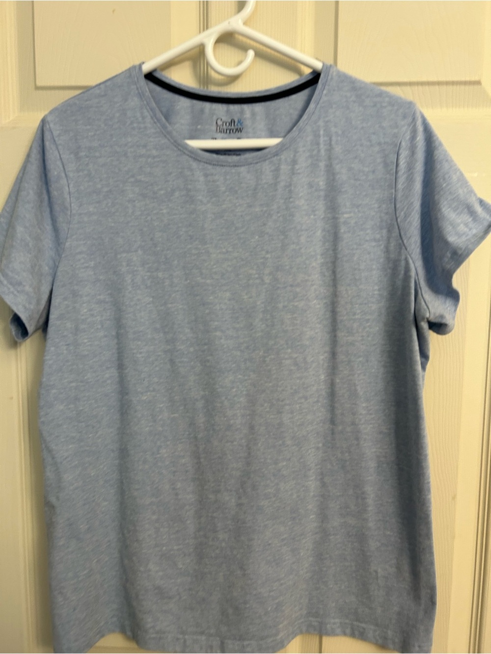 Women’s croft & barrow Light Blue Short Sleeve Crew Tee ** see notes for sizing*